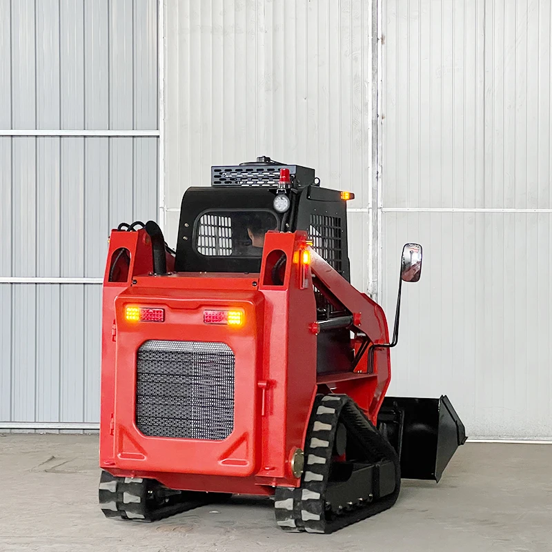 Construction machinery 1000kg skid steer loader with track mini dumper walk behind crawler mini skid steer loader