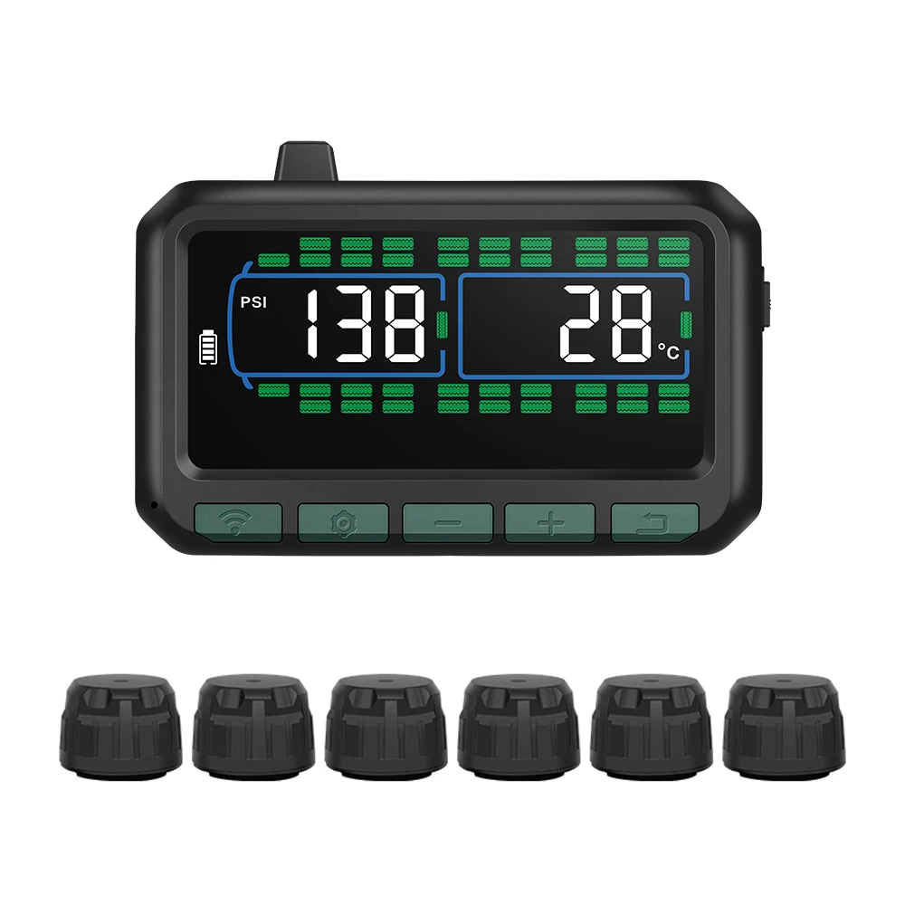 Hot Selling Auto 6 8 12 16 22 Wheel TPMS Android Tyre Pressure Monitoring System Sensor 433.92Mhz Truck RV Tire Pressure Trailer