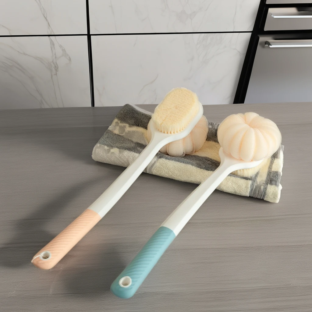 Besafe Household Long Dish Scrubber Pot Cleaning Brush TPR Material Handle Hand Design Home Cleaning Sink Pans Pots Dishwashing