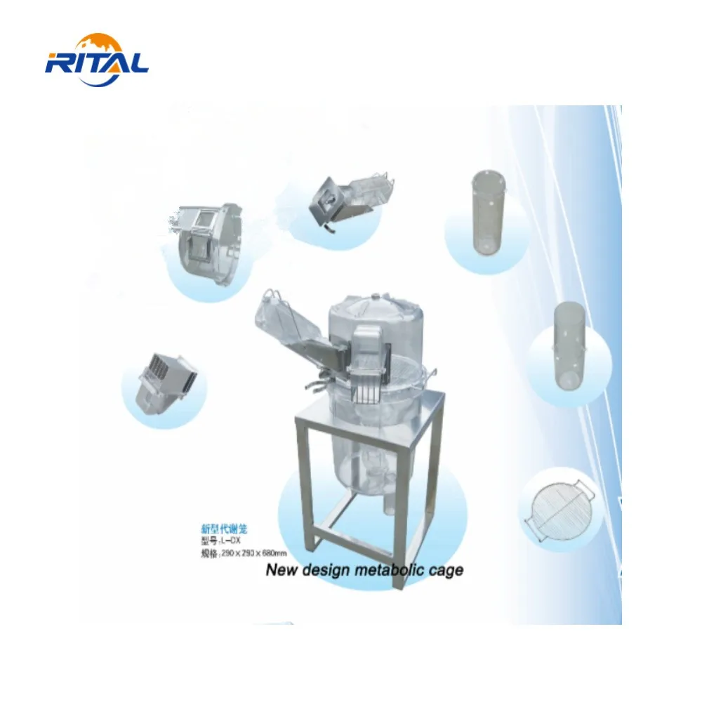 Laboratory polycarbonate mouse metabolism cage PC rat metabolic cage