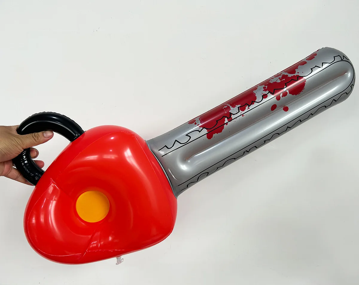 Custom PVC red inflatable chainsaw kids inflatable gun toys weapon inflatable sticks