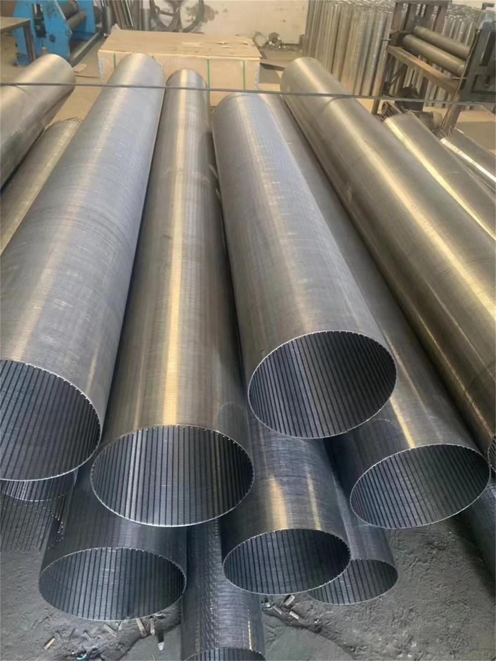 Centrifuge Sieve Screen Basket Filter Casing Pipe Johnson Wrapped Screen Pipe Wedge Wire Screen Welding Machine
