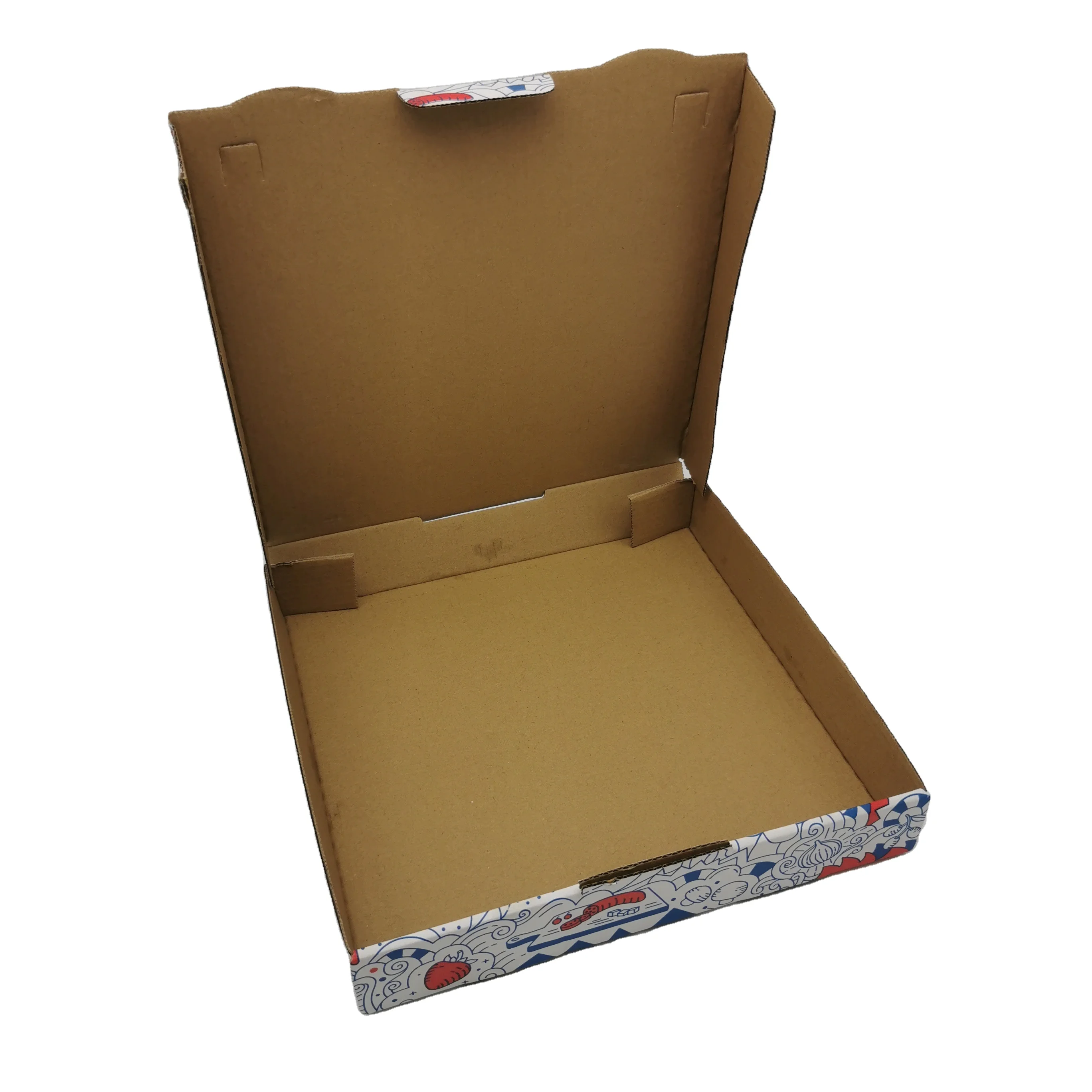 wholesale corrugated board paper custom full color printing logo pizza pie box