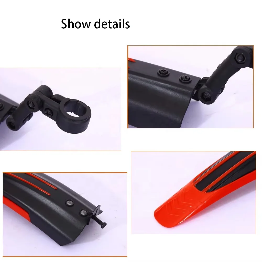 1 Pair MTB Mountain Bike Mudguard Front Rear Bike Tool Cycling Bicycle Fenders Wings Mud Guard Cycling Accessories Bike Parts