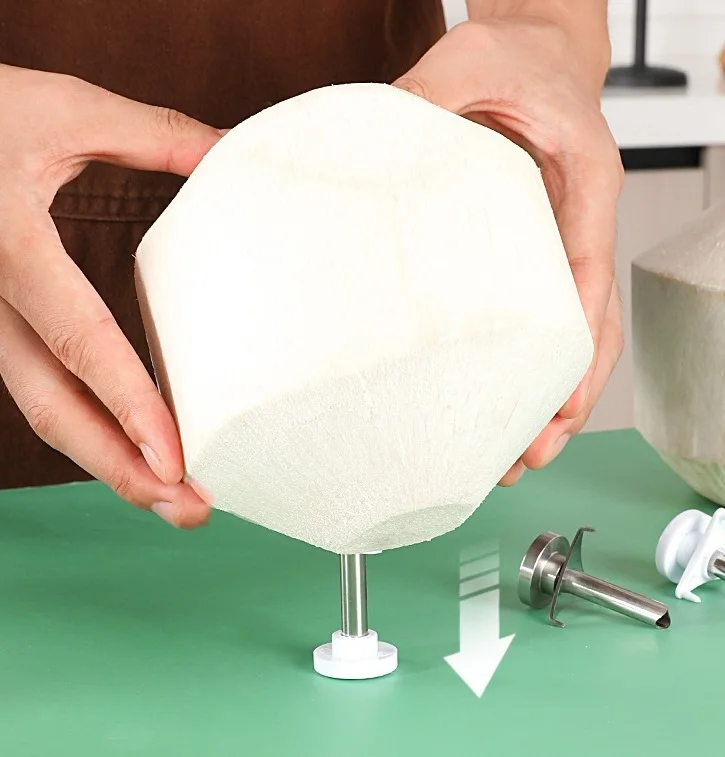 Portable Stainless Steel Reusable Coconut Hole Puncher Coconut Straw Hole Opener