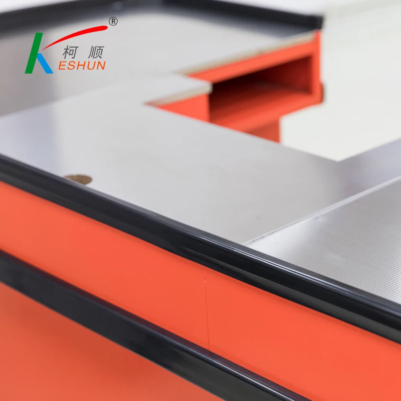 Кассовый стол для супермаркета с конвейерной лентой