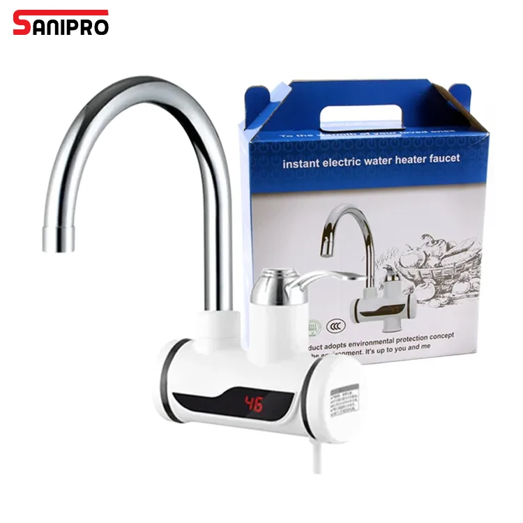 SANIPRO Smart Electric Hot Water Heater Faucet Kitchen Sink Instant Heating Tap with LED Digital Display