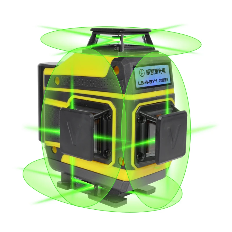 
16 lines 4D multi lines rotari automatic laser floor self leveling green cross bean 360 laser level 