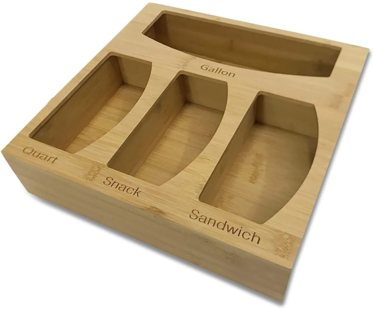 Bamboo Drawer Organizer Storage Box Kitchen Wood Tray Set of 4 or 5 Garbage bag for storage of snacks and sundries wooden box