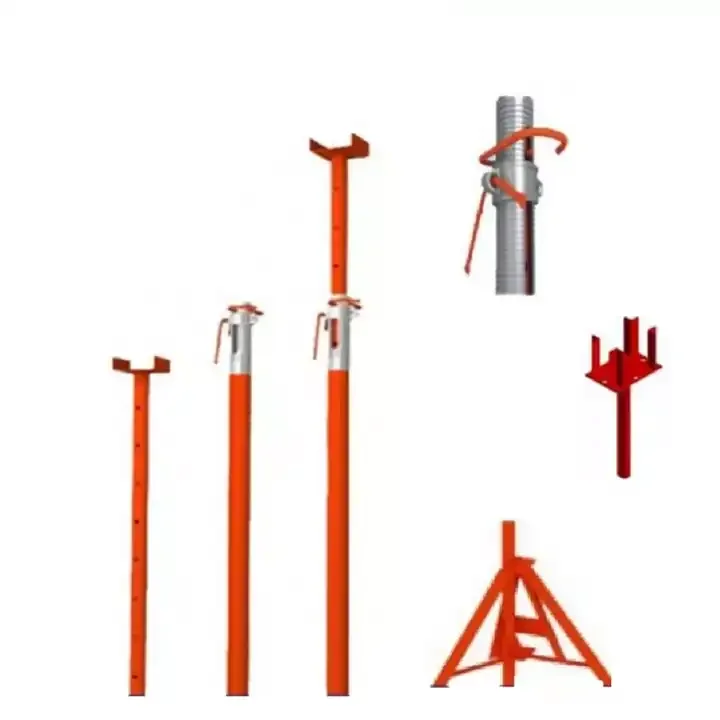 Hot Dipped Galvanized Concrete Construction Steel Prop with Tripod Stand Push Pull Post for Sale