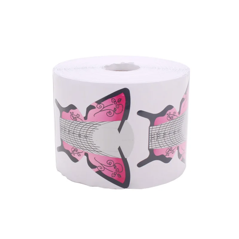 Various Designs Paper Plastic Nail Form Extension Butterfly Nail Forms