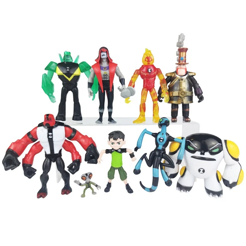 DL1231230 top one Cake Toppers Set Toy Collection Gift Doll Model Decoration 9pcs Ben 10 Toys Protector Of Earth Action Figures