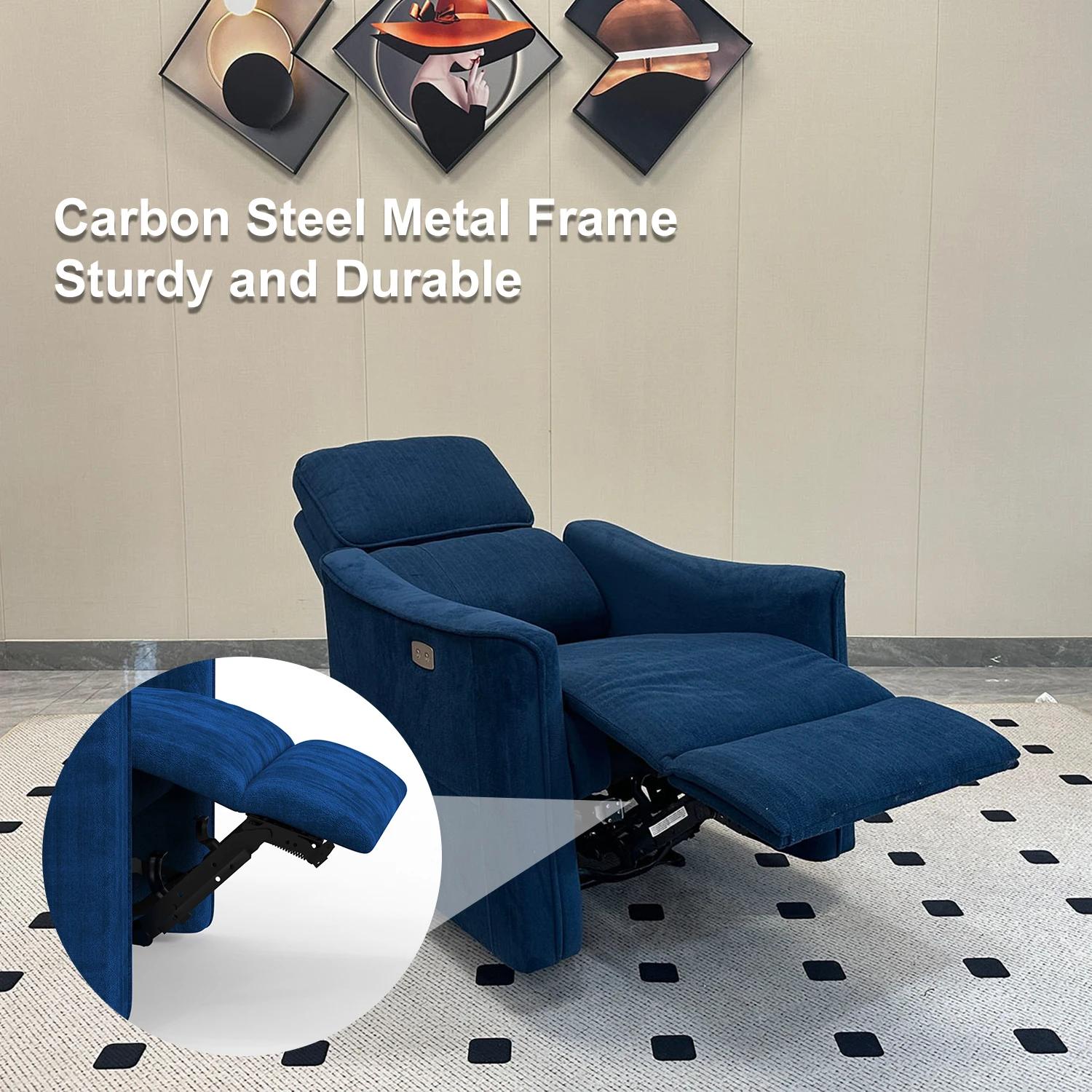 Stock Available Comfortable Fabric  Rest Armchairs Recliner Home Furniture Electric Recliner Multi-Function Sofa