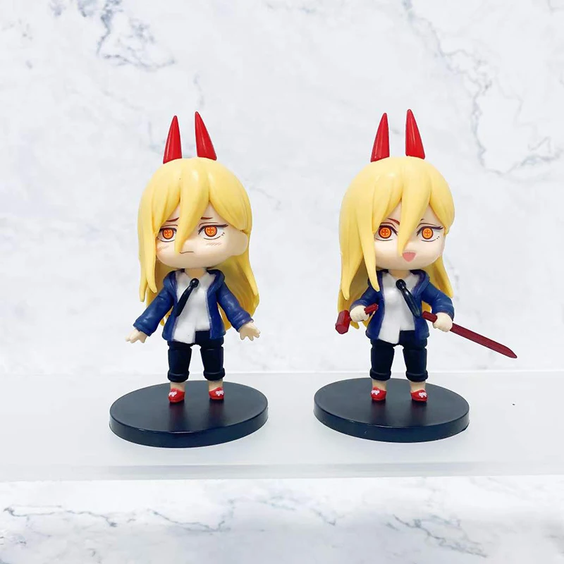 10cm 6pcs/set Chainsaw Man Anime Figure Denji Power Action Figure Chainsaw Man Denj Power PVC for gifts