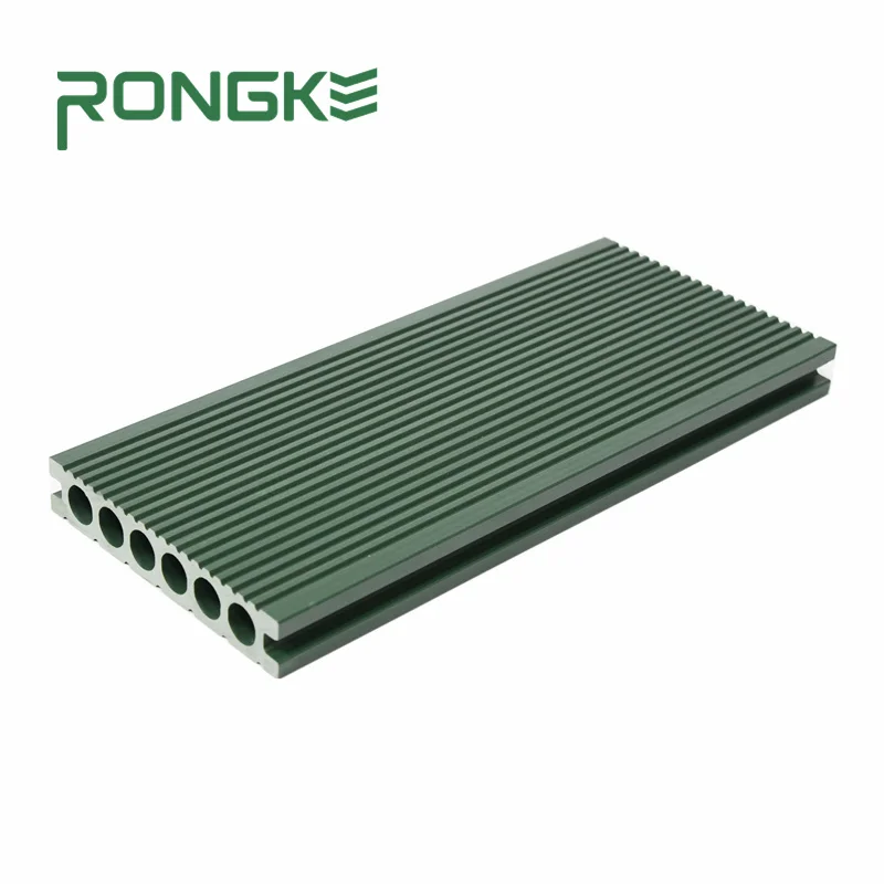 Rongke Good Price Skin-friendly Anti-rot Round Hole WPC Composite Hollow Decking Outdoor Garden Terrace Park Flooring