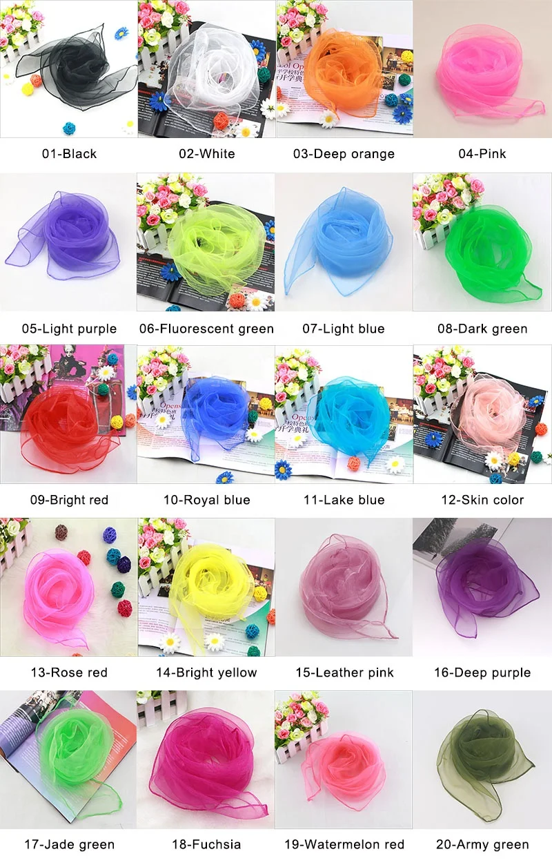 Wholesale of kindergarten performances dance performances small candy colored square scarves