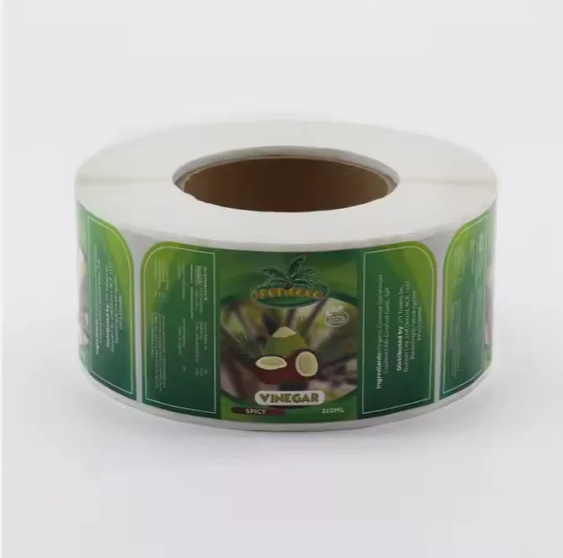 Custom Brand Logo QR Code Food Label Stickers for Glass Jars Waterproof Adhesive Vinyl for Fruit and Egg Packaging
