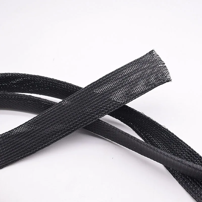 Factory direct flexible Polyester braided custom cable mesh sleeve for wires sleeves