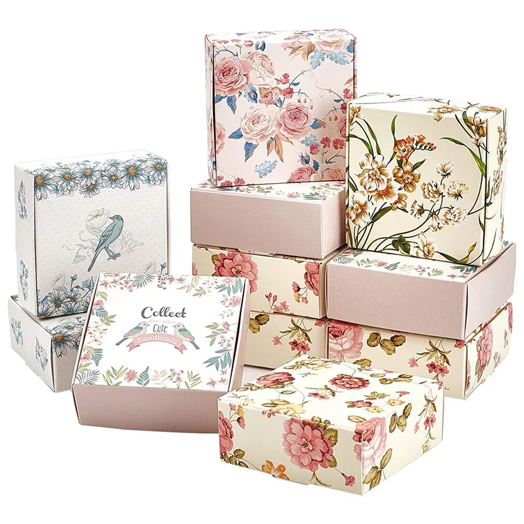 Hot Sale Factory Different Sizes Chinese Foldable Mooncake Boxes Soap Boxes Recycled Kraft Paper