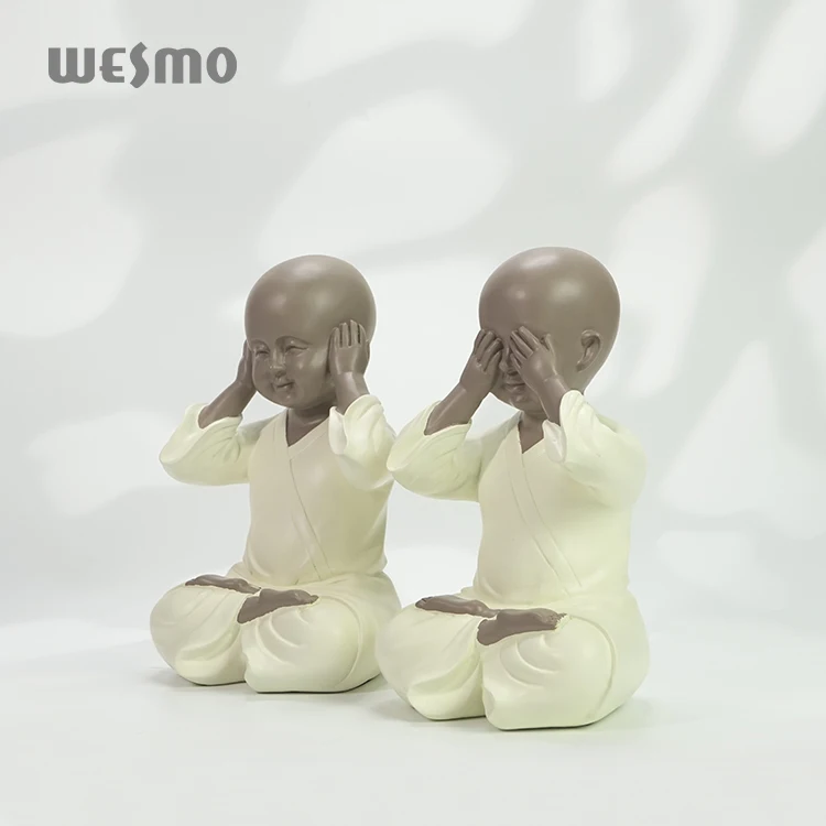 Chinese Resin figure sculpture little monk living room furniture decoration desktop home decorative for home