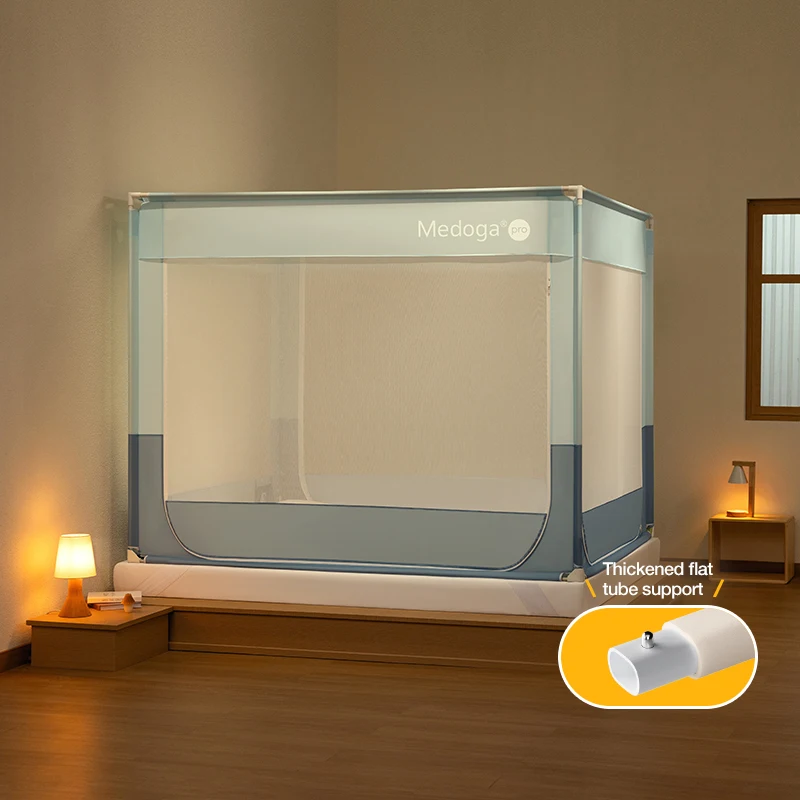 Medoga Painted Iron Supports Frame Thickened Brackets Enhanced Playpen Mosquito Net Kids Bed Fence