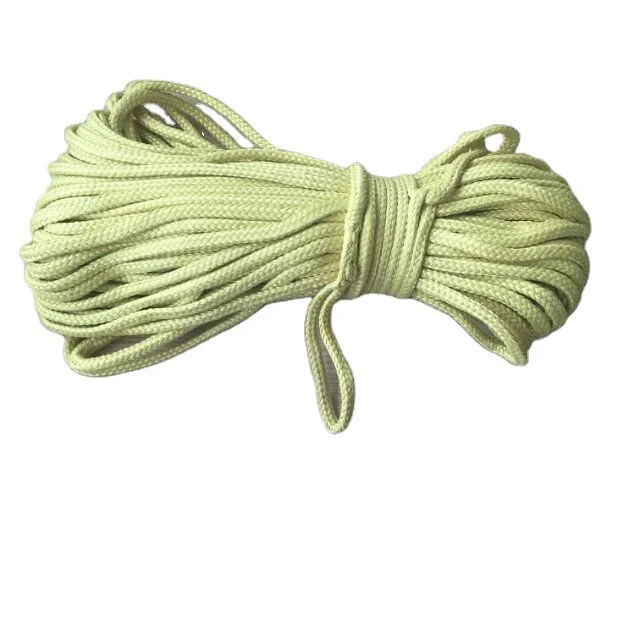 High Performance 8 Strand 8mm*220m Double Braided Aramid Rope For Heat  Resisting