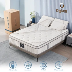 Factory Wholesale Popular  5 Star Hotel Mattress 14 Inch  Sleeping Memory Foam Pocket Spring Hybrid Mattress