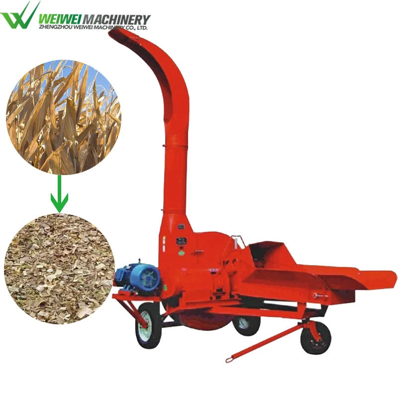 weiwei farm chaff cutter machines and equipment feed horse cattle goat price 10T per hour 15kw tractor PTO drive