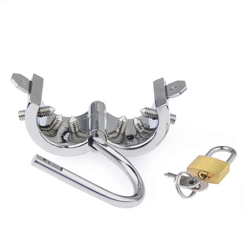 New Stainless Steel Ball Stretcher Scrotum Pendant Testis Restraint Penis Lock Ring for Men