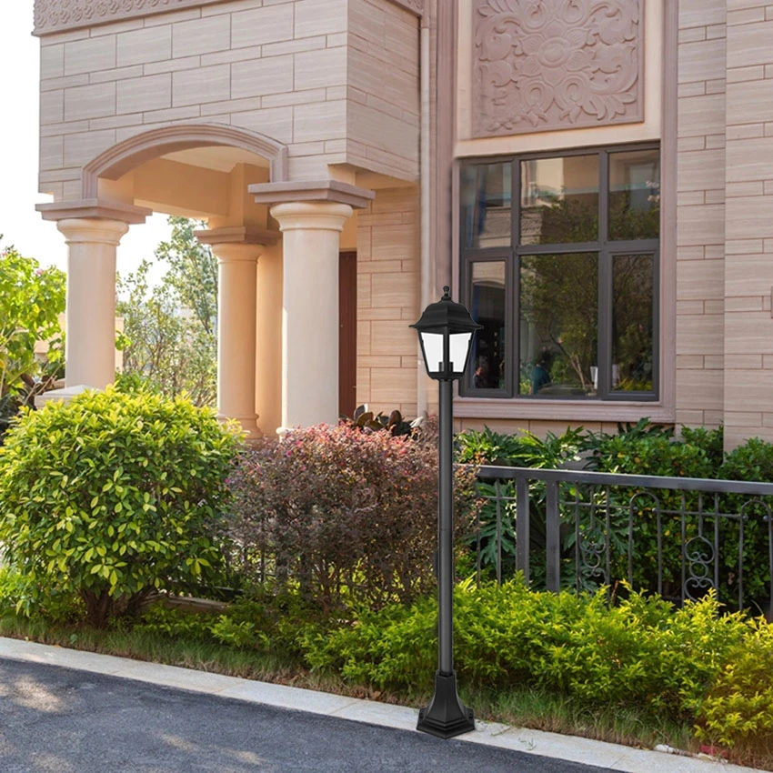 P4101 4pcs Glasses  Energy Saving Induction Lamps BULB Outdoor Classic Garden Light Ip44 Street Lamp Street Pole Light Lawn Lamp