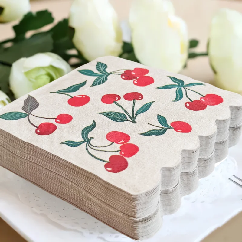 Custom Disposable Decoupage Beverage 3 ply Luxury Printed Colorful Paper Napkins For Party