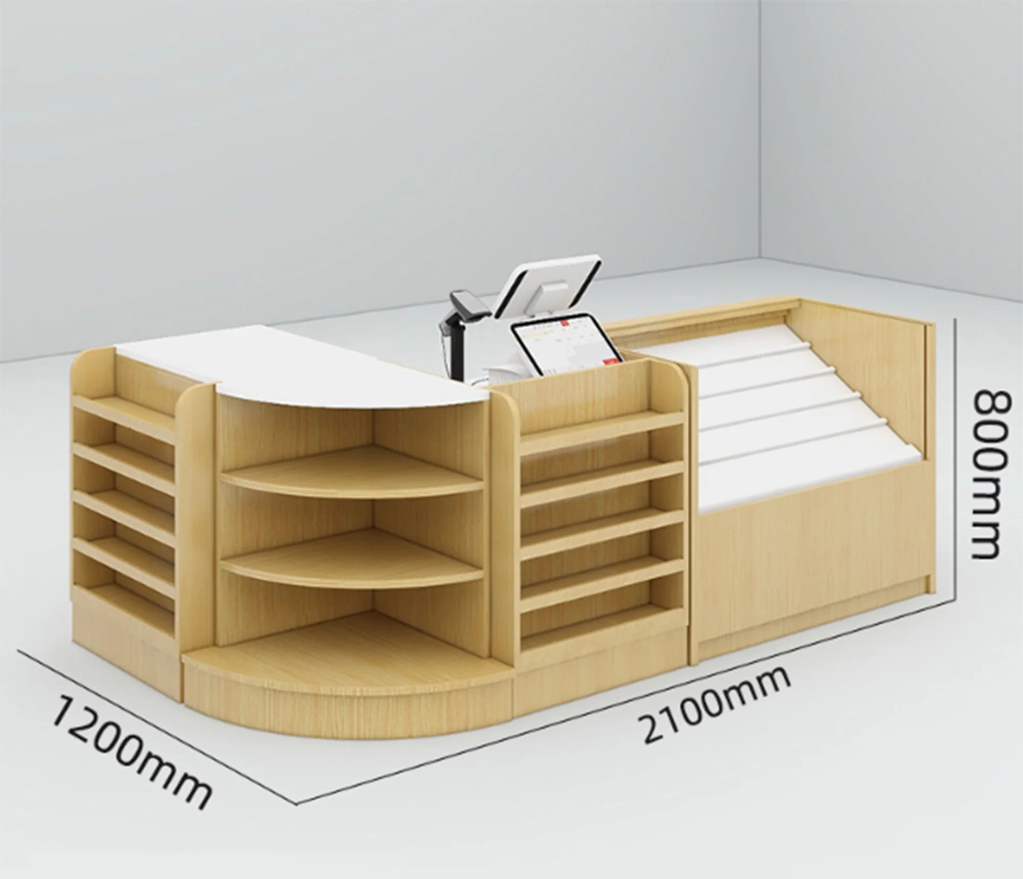 Hot selling store checkout counter best price supermarket cashier counter simple style supermarket checkout counter