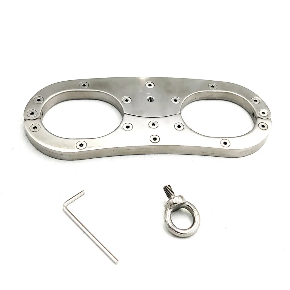 MOGlovers BDSM Bondage Adult Stainless Steel Heavy Classical Handcuffs Fixed Handcuff Toys For Couples ual Health Products