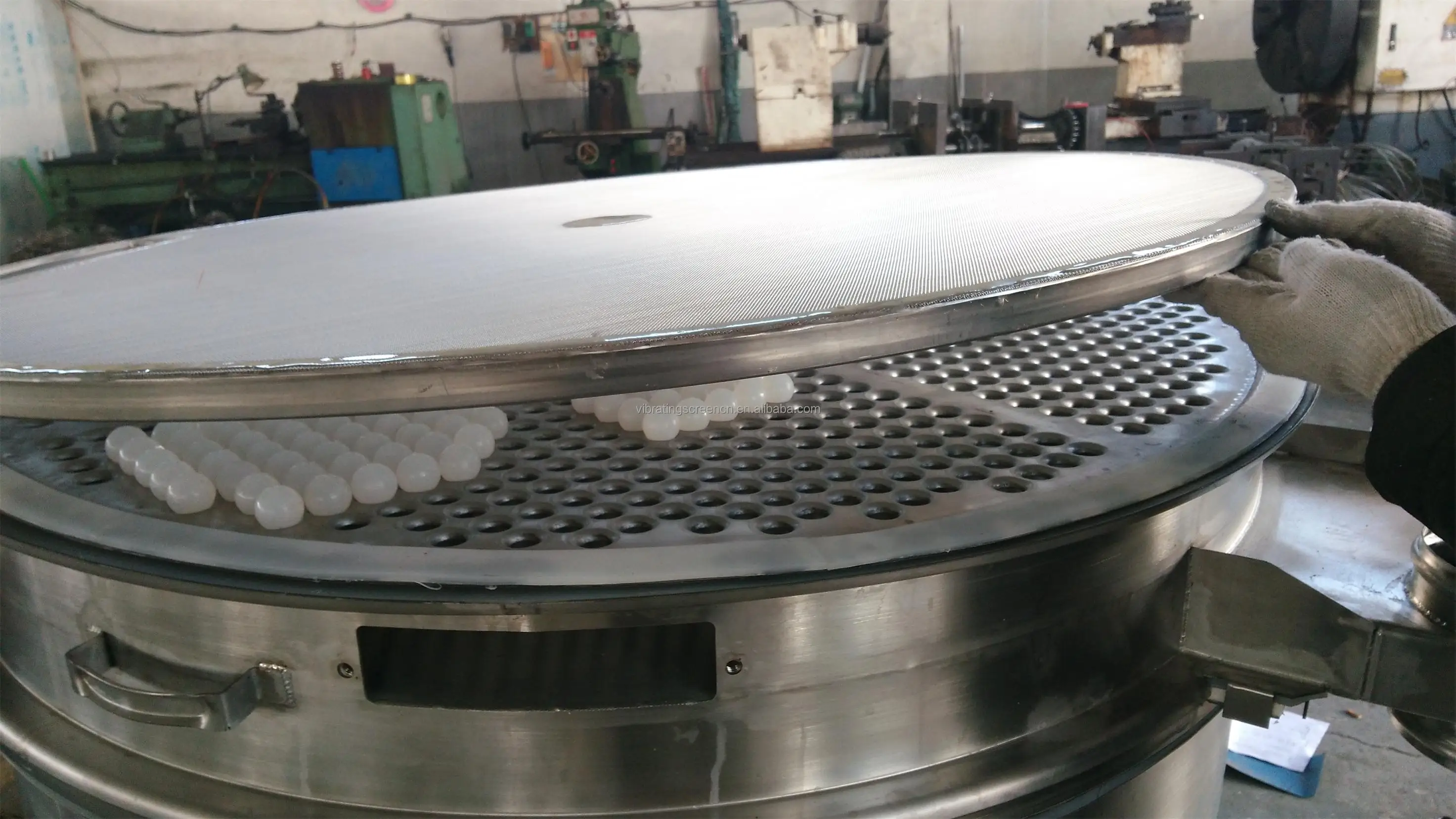 304 316 stainless steel food grade tumbler screening machine vibrating screen powder sifter for sugar  salt seasoning