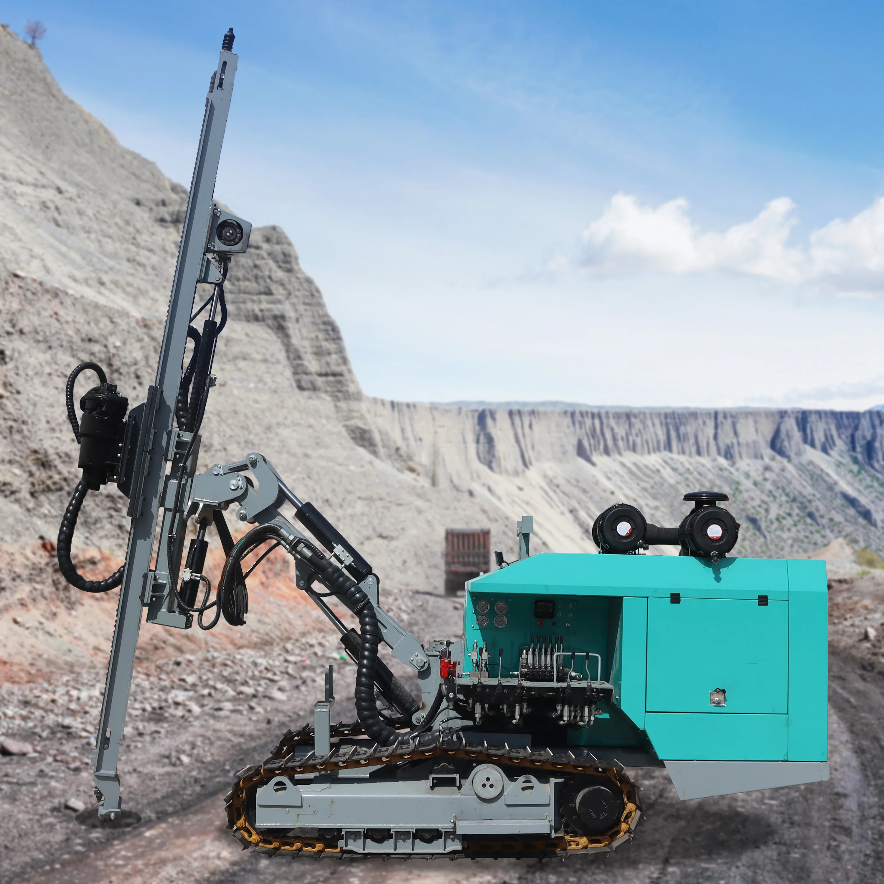 Portable Flexible and Customizable Down-The-Hole Drill Rig Crawler Mounted Blast Hole Drill Rig for Mining Dth Drilling Machine