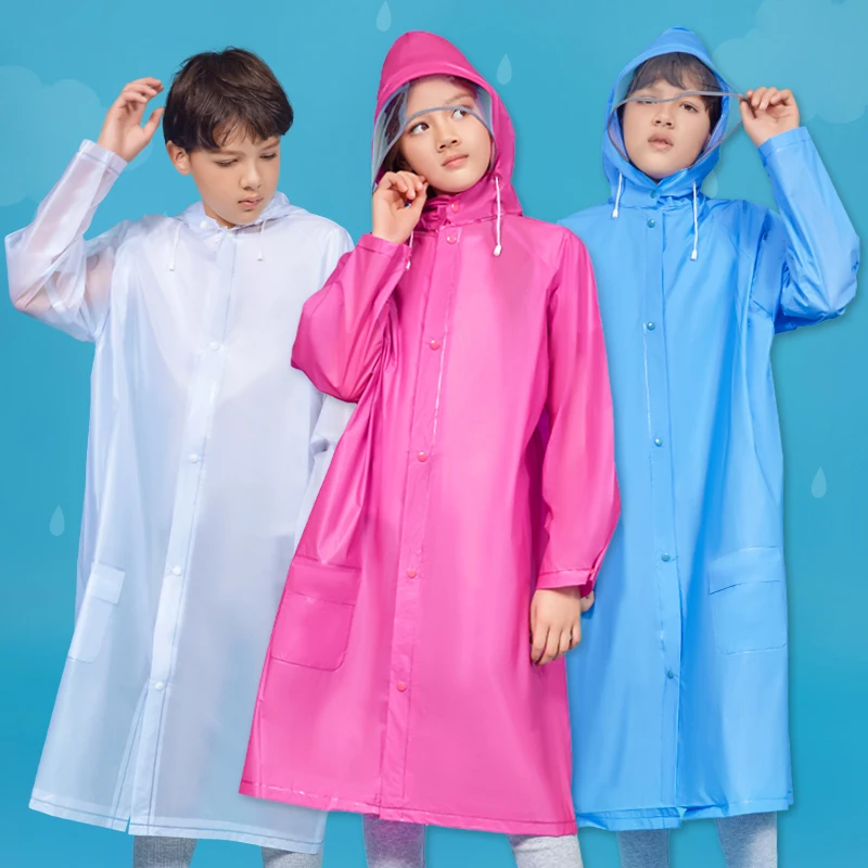 Wholesaler high quality eco-friendly PVC comfortable kids raincoat rain