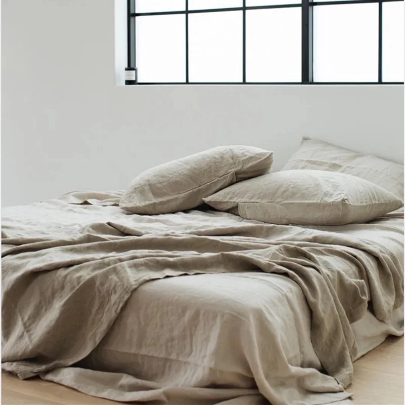 Breathable Bedding Set Hemp Bedding Set Hemp Bed Linen Bed Sheet