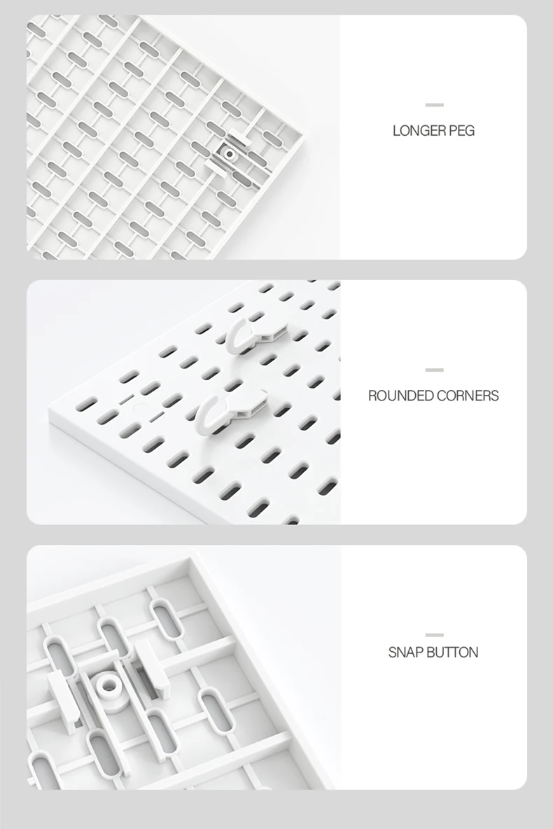  Pegboard Combination Kit Modular Hanging for Wall Organizer Crafts Organization  Ornaments Display Nursery Storage_25