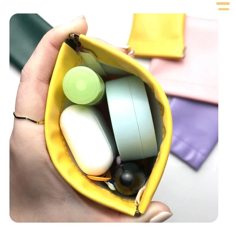 Портативный мини-кошелек для монет из ПУ кожи, Весенняя сумка для хранения наушников и губной помады