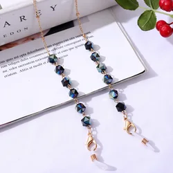 New Fashion Multicolor  Summer Trendy Crystal Glass Beaded Eyeglass Eyewear Chain  For Sunglasses