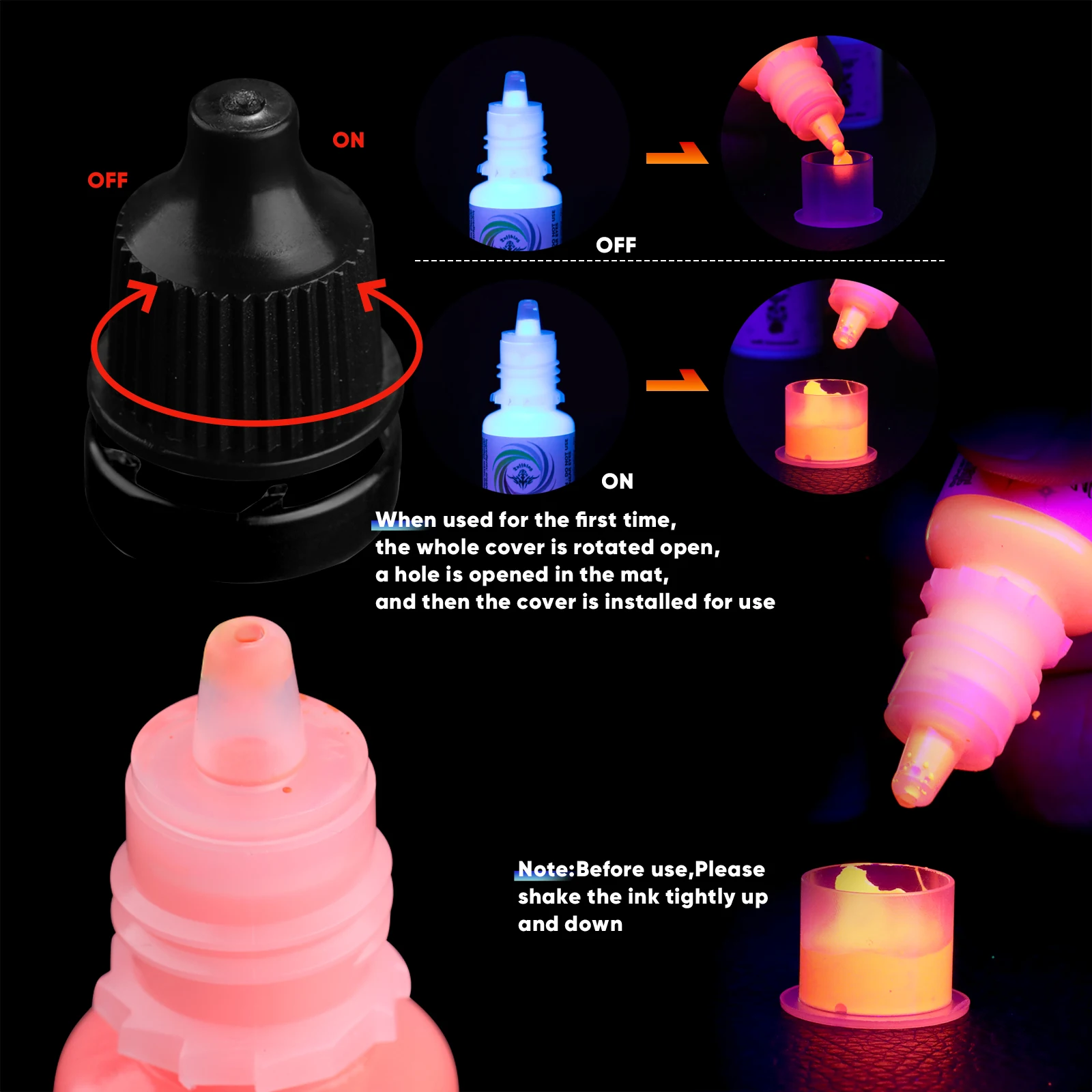 8 Colors 5ml Tattoo Ink for Body Art Tattoo Pigment Supplies for Permanent Makeup Eyebrow Tattoo Ink Set