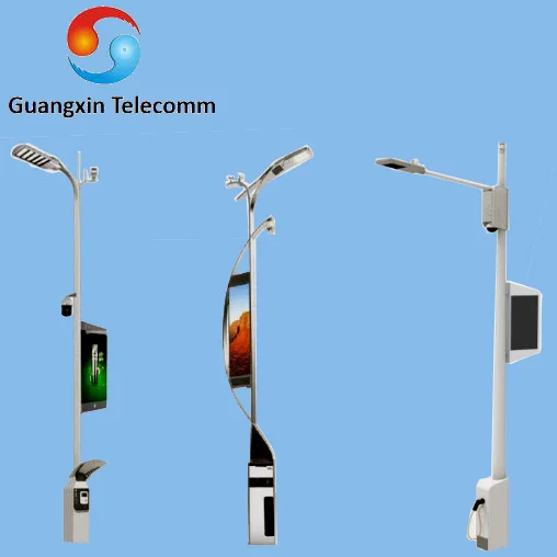 
Galvanized Steel Street light and Traffic Signal Light Pole with Smart System 