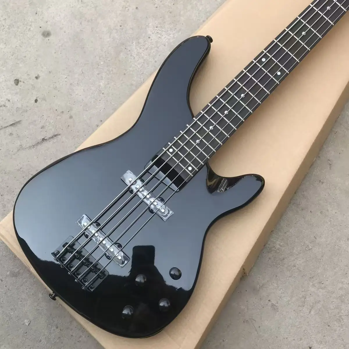 Wholesale OEM/ODM affordable bulk electric bass set 24 frets 5-string structure basswood body stylish bass player