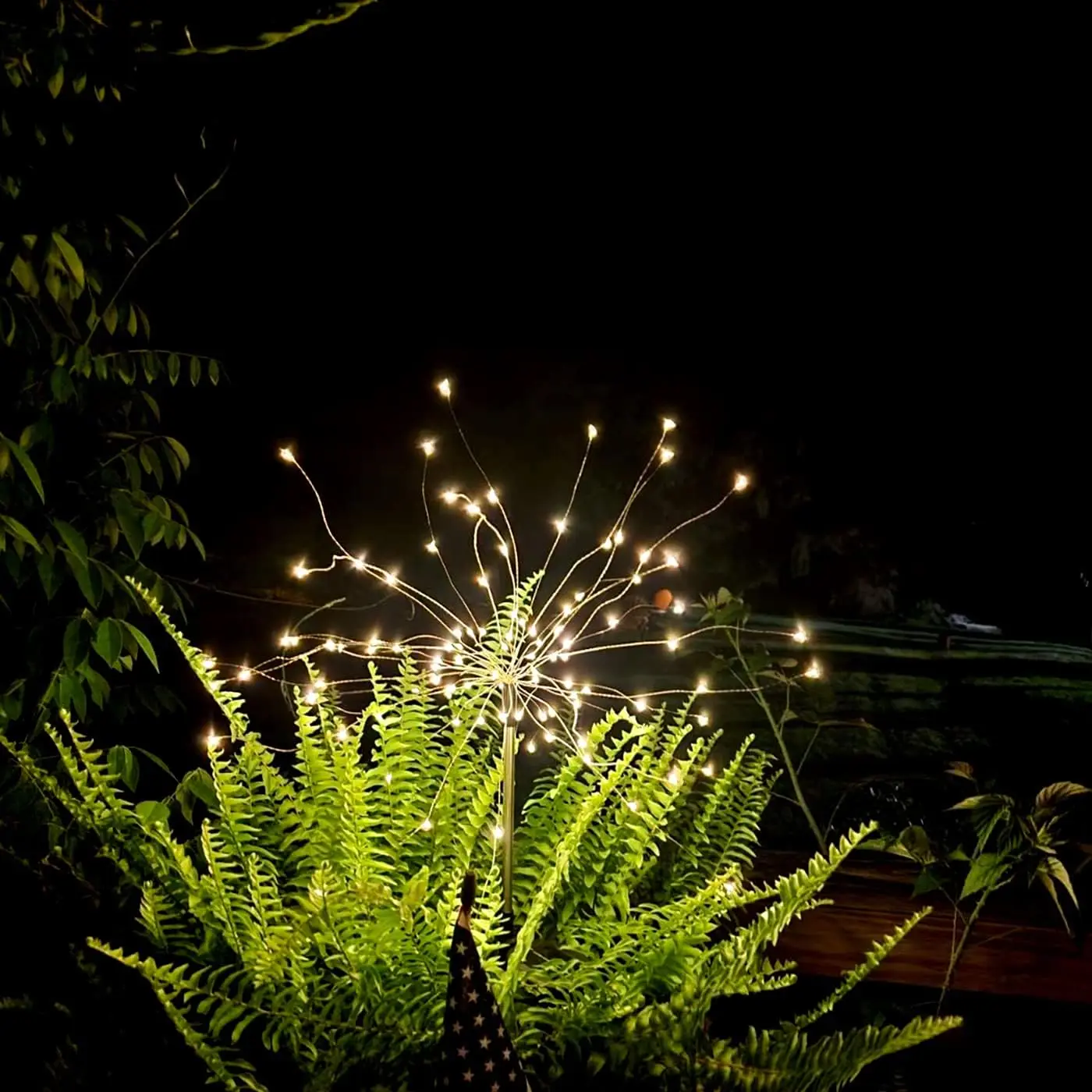 Waterproof Solar Pin jelly fish LED meteoric shower Lamp optical fiber firework Colorful Light For Courtyard CE Certification