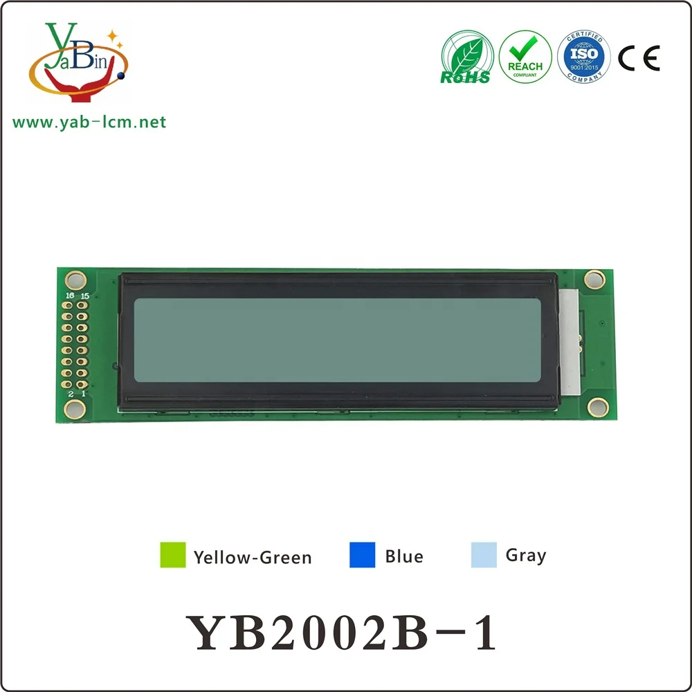 16 PIN 202 2002  20X2  Monochrome  Character lcd Display module with 5V / 3.3V