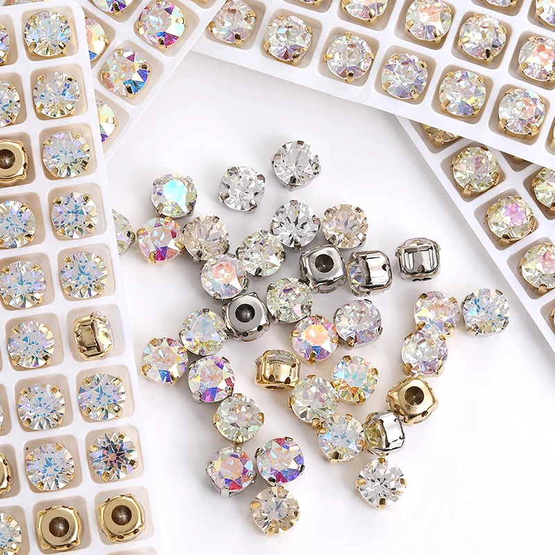 Xichuan  Factory Sale  Xirius Shape Glass Crystal  Claw Rhinestones  with Copper for Jewelry Accessories and clothes  bags