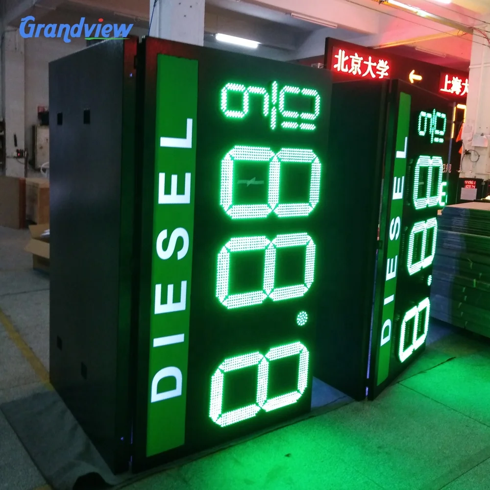 Manufacturer 7 Segments LED Display Remote Control Led Digital Gas Price Sign For Petrol Station Gas Price Display 6~64 Inch