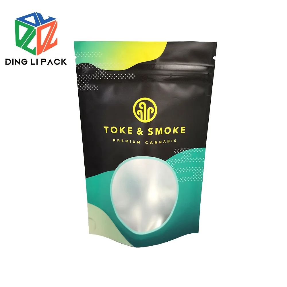 Custom Matte printing aluminium bag Mini Ziplock bags Plastic food Packaging With Window