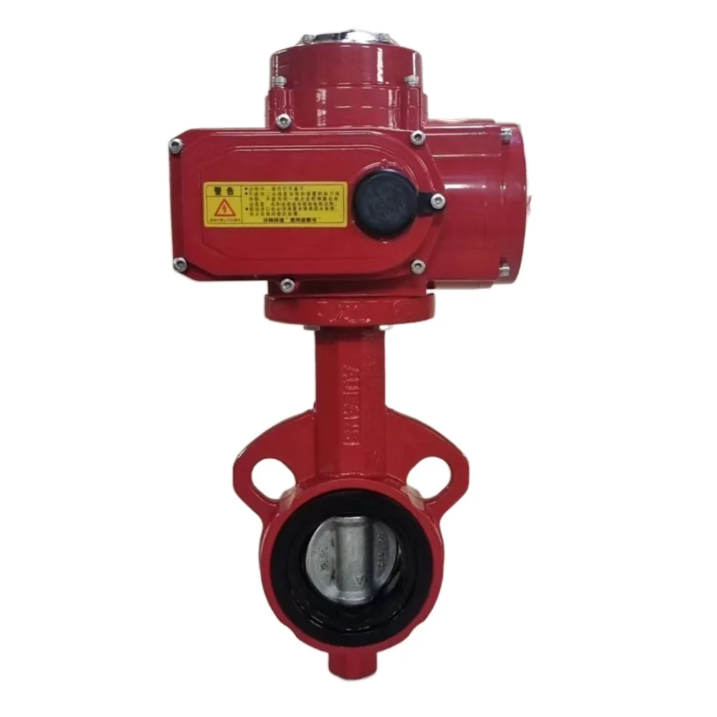 Electric wafer butterfly valve  D971x-10/16  electric soft sealing ductile iron carbon steel butterfly valve