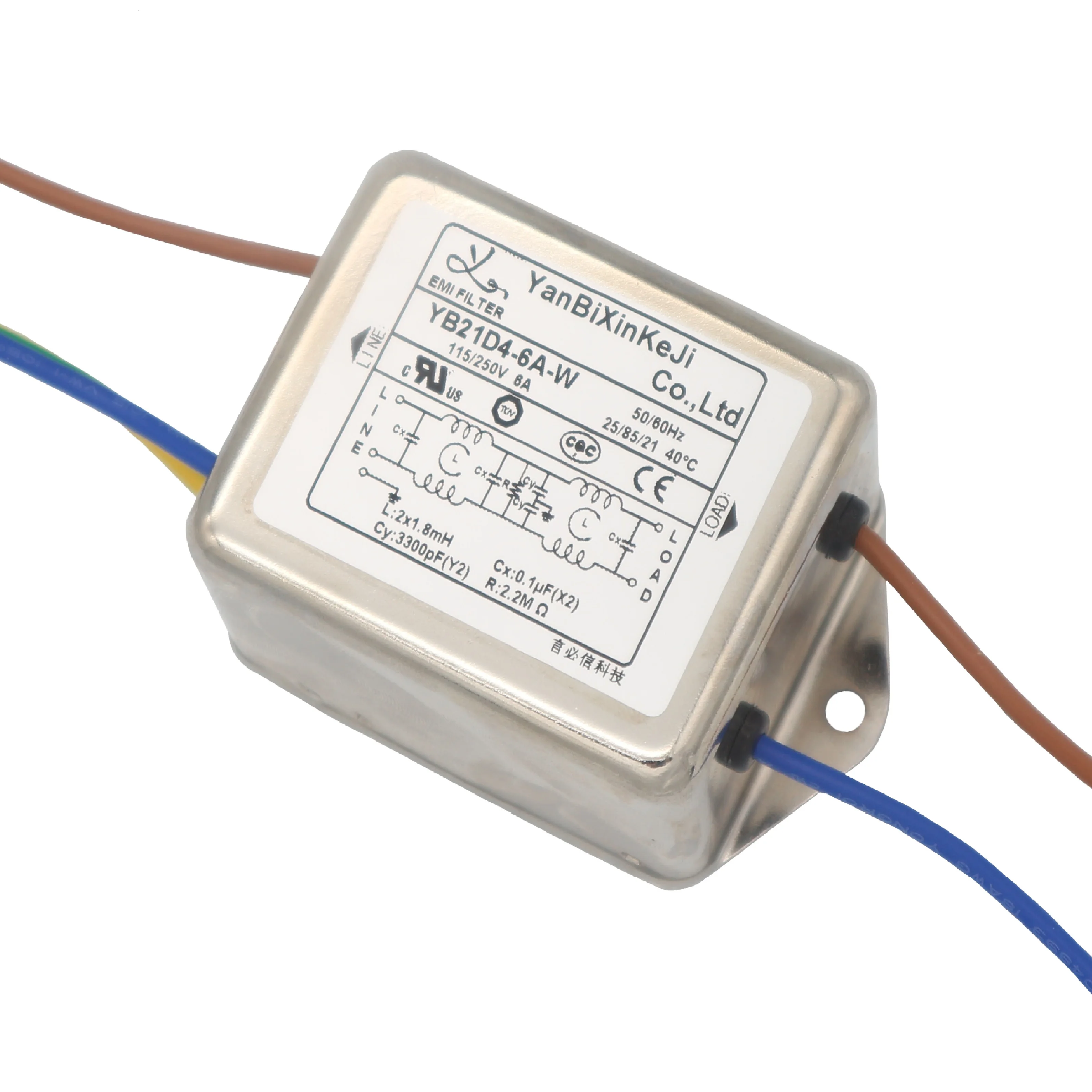 Factory Manufacture AC Noise 10A Filter Automation Equipment 250V Filter Single Phase EMI Filter